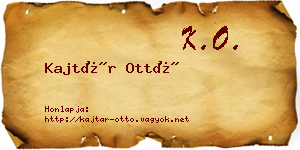 Kajtár Ottó névjegykártya