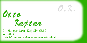 otto kajtar business card